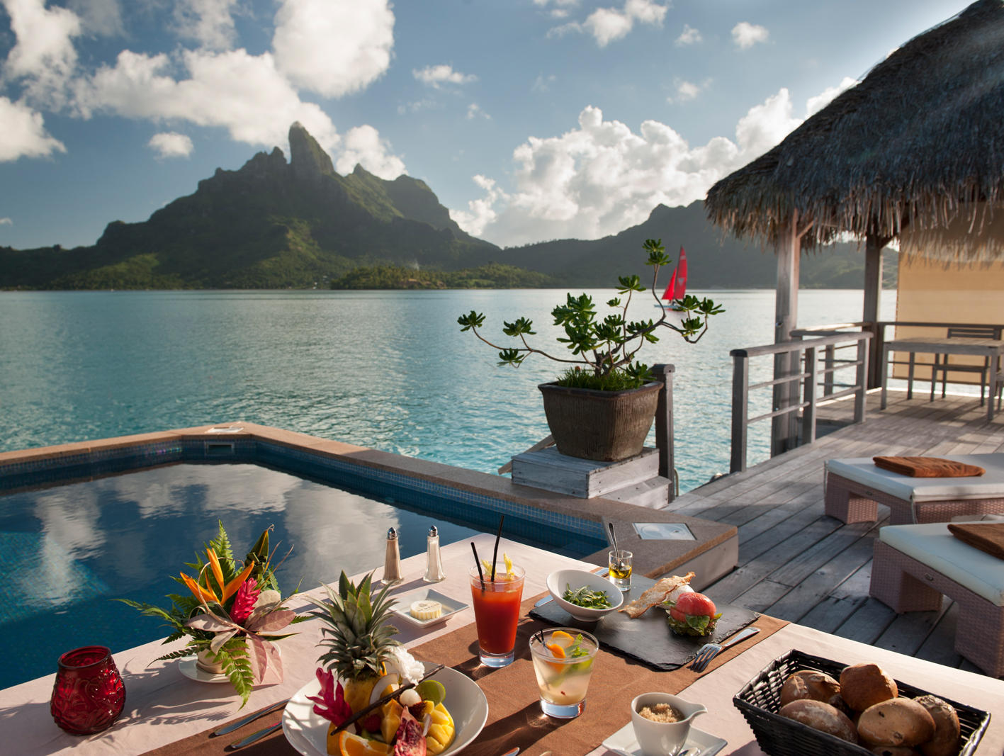 Luxury resort in bora bora